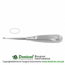 Schede Bone Curette Oval - Fig. 4 Stainless Steel, 17 cm - 6 3/4" Scoop Size 8 mm